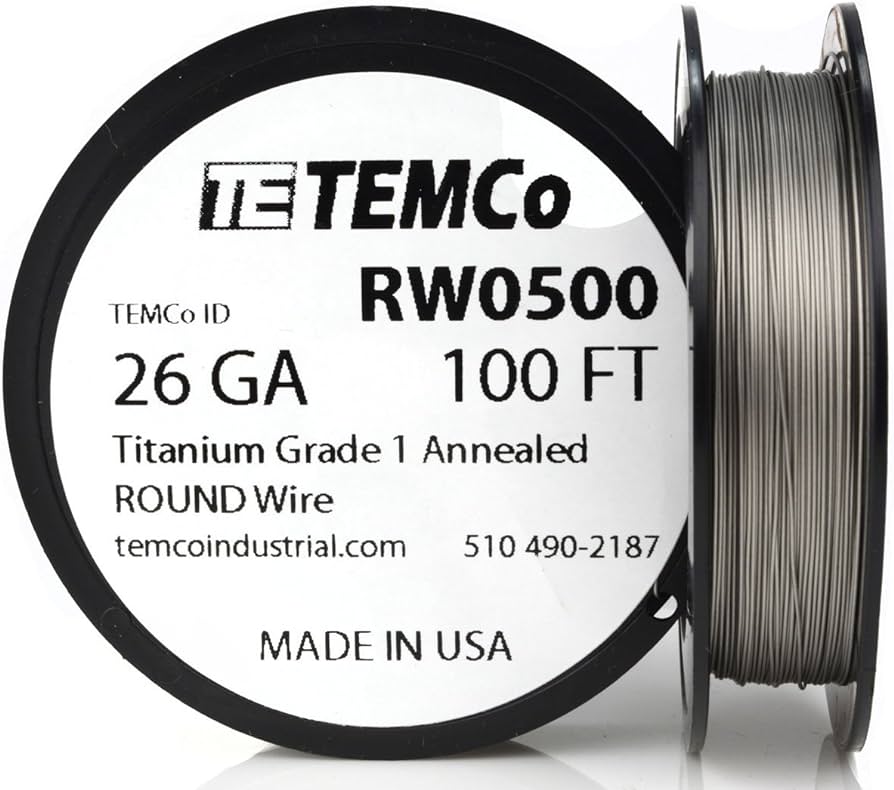 Titanium Wire (Grade 1) 26GA