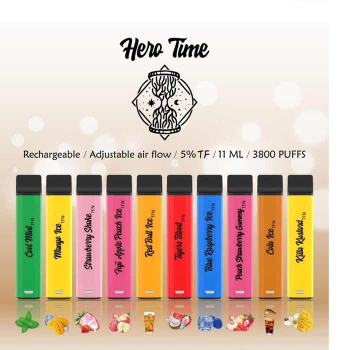 HERO Time (TFN) Rechargeable Disposable 3800 Puffs