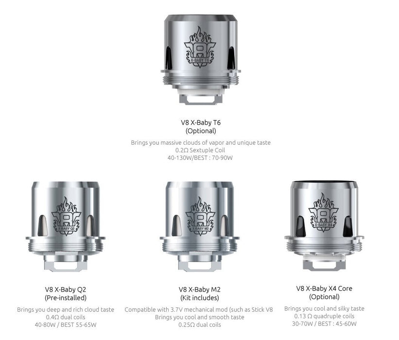 Smoktech TFV8 X Baby M2 Coil (3pk) 0.25ohm