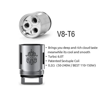 Smoktech TFV8 V8- T6 Coils 3 Pack [0.20 ohm]