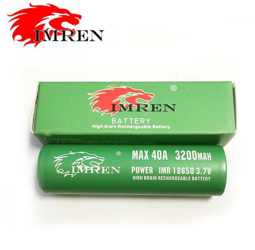 Imren 18650 3200mAh 40A 2 pack (Flat Top/ Green)